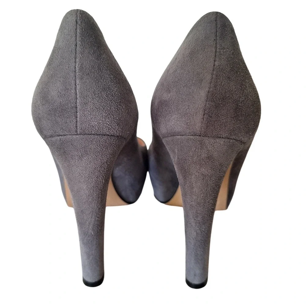 Kate Spade Pumps  Gray Suede‎ Heels Platform Stiletto 7.5